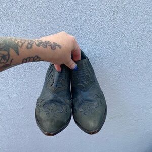 Women’s Blue Leather Shoes
